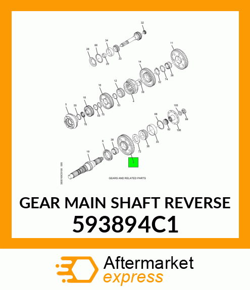 GEAR MAIN SHAFT REVERSE 593894C1