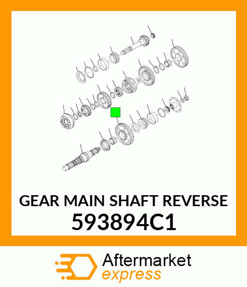 GEAR MAIN SHAFT REVERSE 593894C1