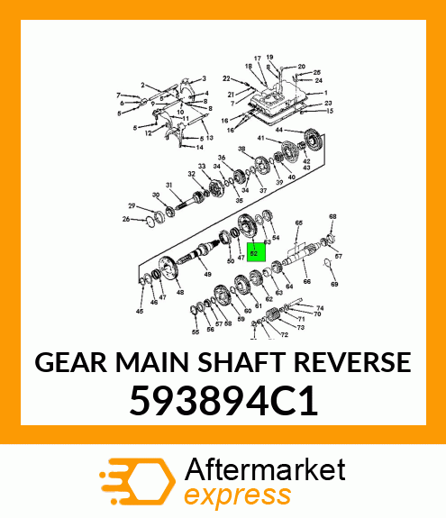 GEAR MAIN SHAFT REVERSE 593894C1