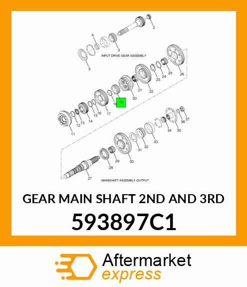 GEAR MAIN SHAFT 2ND AND 3RD 593897C1