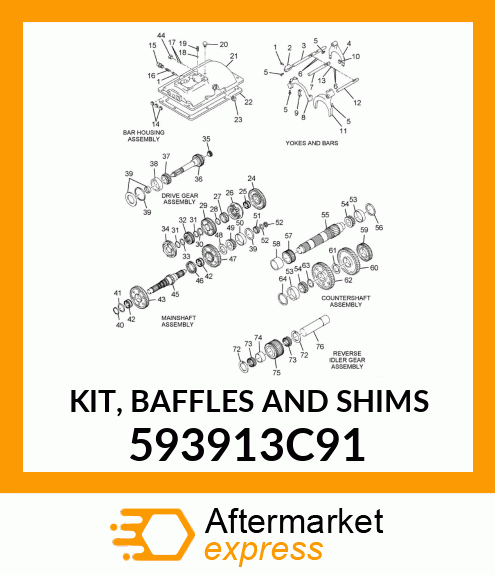 KIT, BAFFLES AND SHIMS 593913C91