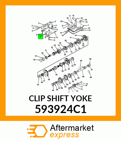 CLIP SHIFT YOKE 593924C1