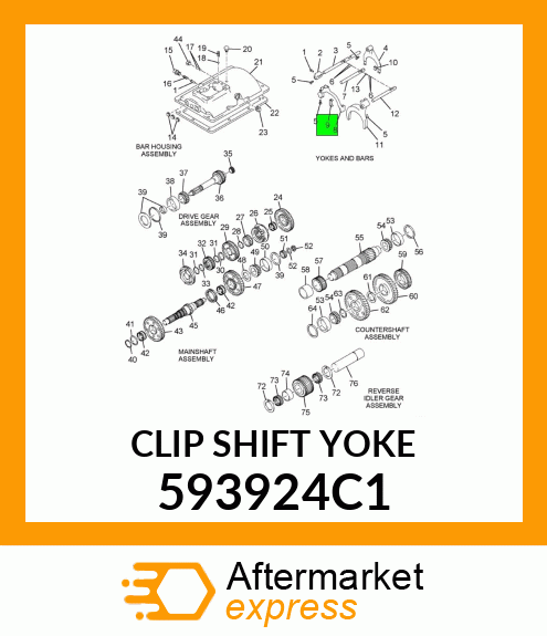 CLIP SHIFT YOKE 593924C1