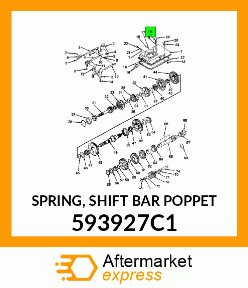 SPRING, SHIFT BAR POPPET 593927C1