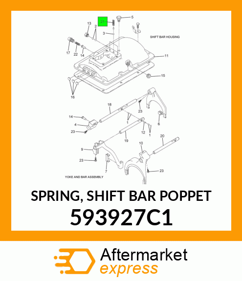 SPRING, SHIFT BAR POPPET 593927C1