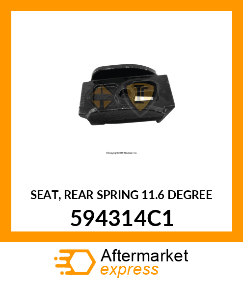 SEAT, REAR SPRING 11.6 DEGREE 594314C1