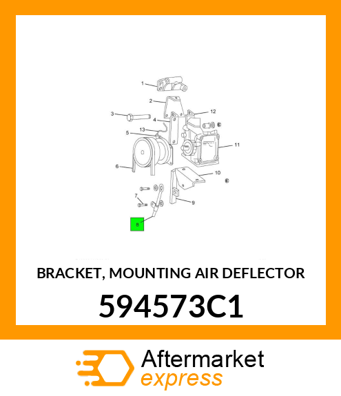 BRACKET, MOUNTING AIR DEFLECTOR 594573C1