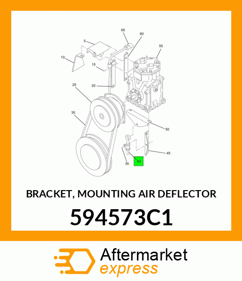 BRACKET, MOUNTING AIR DEFLECTOR 594573C1