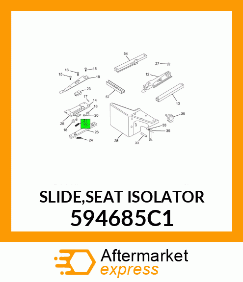 SLIDE,SEAT ISOLATOR 594685C1