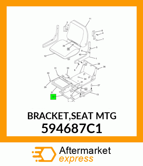 BRACKET,SEAT MTG 594687C1