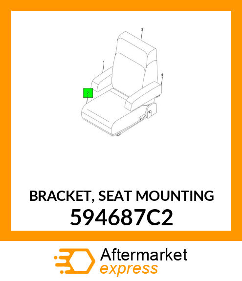 BRACKET, SEAT MOUNTING 594687C2