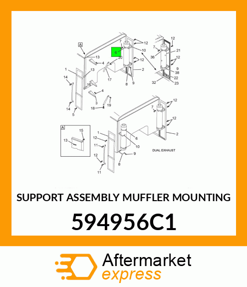 SUPPORT ASSEMBLY MUFFLER MOUNTING 594956C1