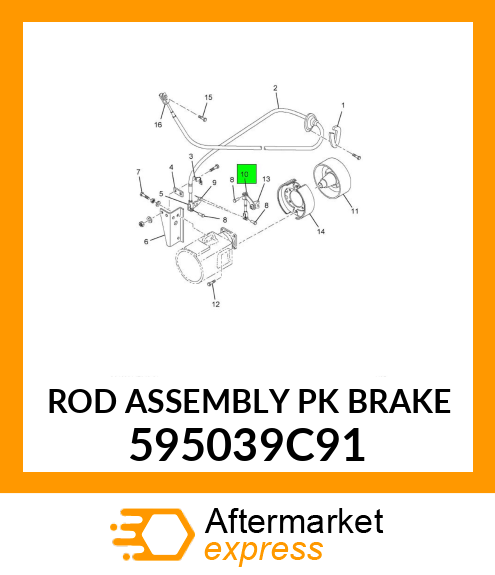 ROD ASSEMBLY PK BRAKE 595039C91