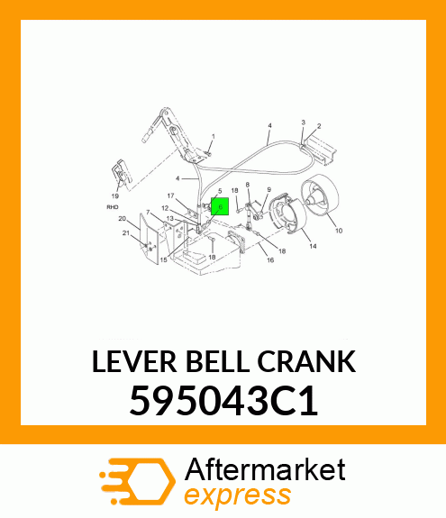 LEVER BELL CRANK 595043C1