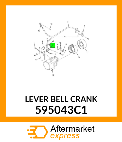 LEVER BELL CRANK 595043C1