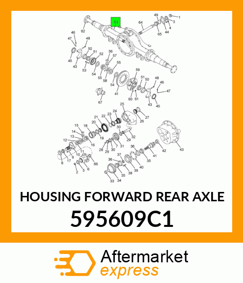 HOUSING FORWARD REAR AXLE 595609C1