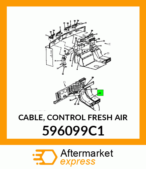 CABLE, CONTROL FRESH AIR 596099C1