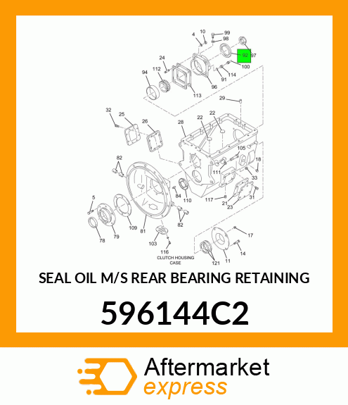 SEAL OIL M/S REAR BEARING RETAINING 596144C2