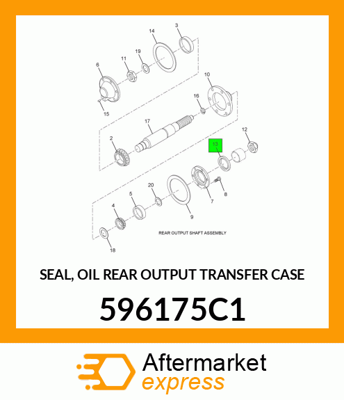 SEAL, OIL REAR OUTPUT TRANSFER CASE 596175C1