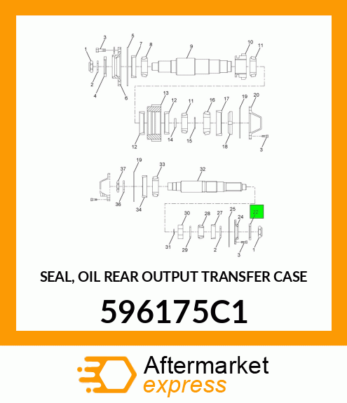 SEAL, OIL REAR OUTPUT TRANSFER CASE 596175C1