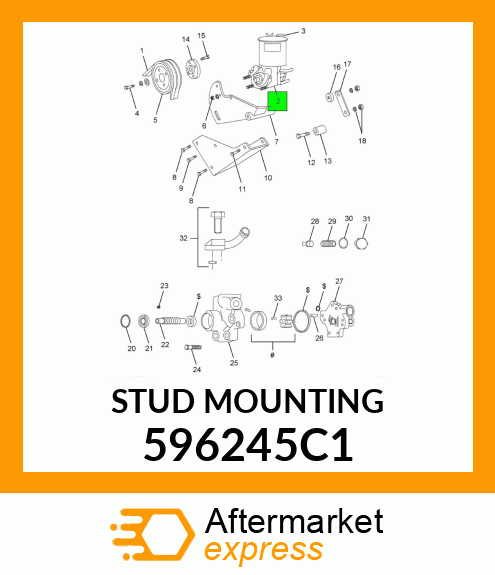 STUD MOUNTING 596245C1