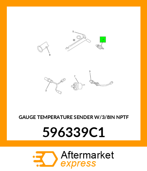 GAUGE TEMPERATURE SENDER W/3/8IN NPTF 596339C1