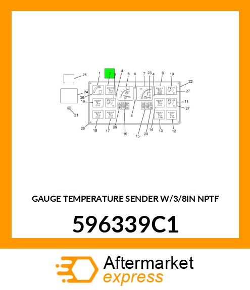 GAUGE TEMPERATURE SENDER W/3/8IN NPTF 596339C1