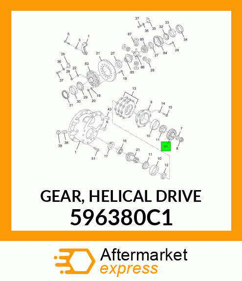 GEAR, HELICAL DRIVE 596380C1