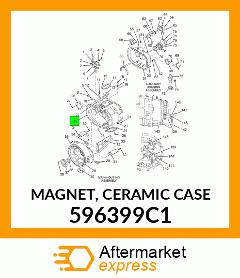 MAGNET, CERAMIC CASE 596399C1