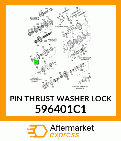 PIN THRUST WASHER LOCK 596401C1