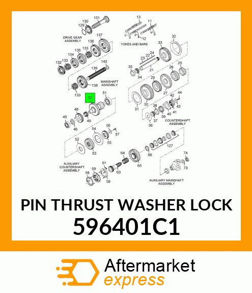 PIN THRUST WASHER LOCK 596401C1