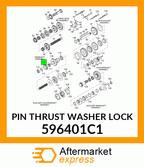 PIN THRUST WASHER LOCK 596401C1