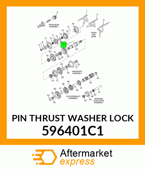 PIN THRUST WASHER LOCK 596401C1