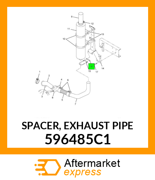 SPACER, EXHAUST PIPE 596485C1