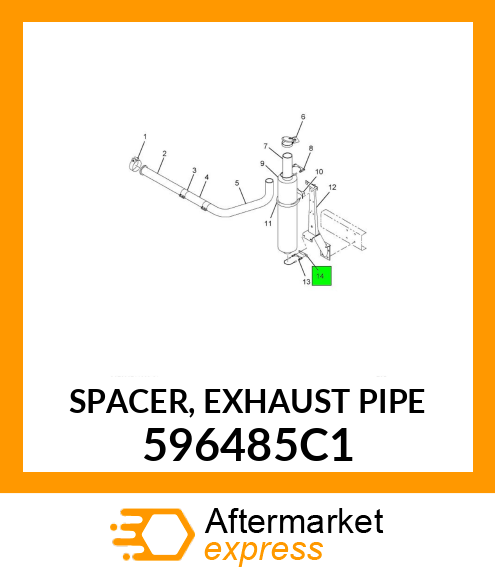 SPACER, EXHAUST PIPE 596485C1