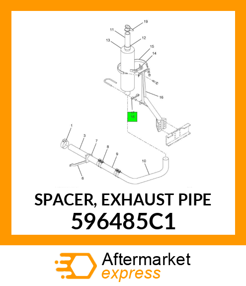 SPACER, EXHAUST PIPE 596485C1