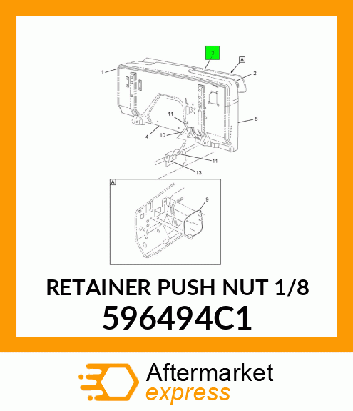RETAINER PUSH NUT 1/8 596494C1