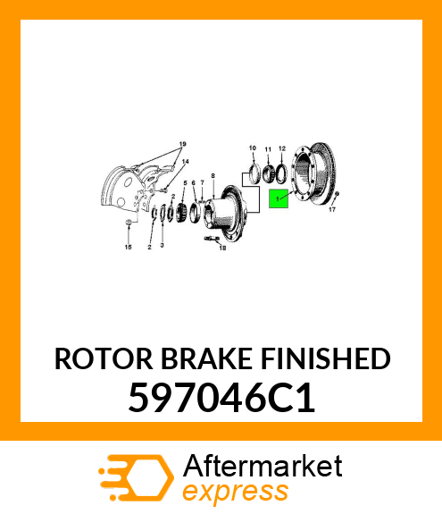 ROTOR BRAKE FINISHED 597046C1