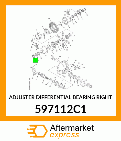ADJUSTER DIFFERENTIAL BEARING RIGHT 597112C1