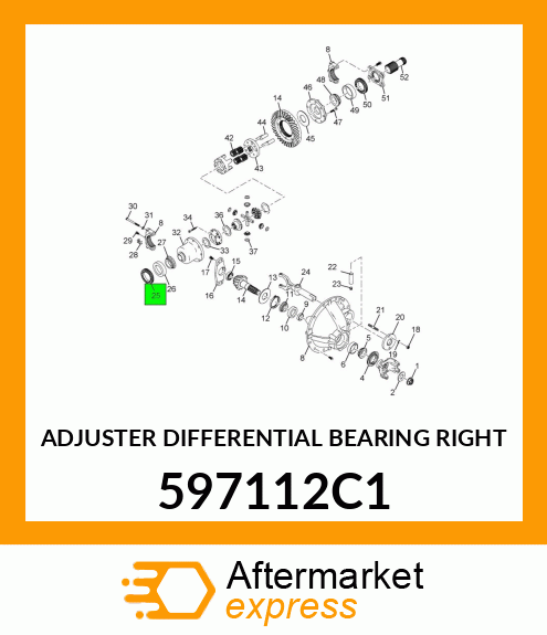 ADJUSTER DIFFERENTIAL BEARING RIGHT 597112C1