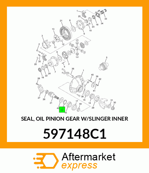 SEAL, OIL PINION GEAR W/SLINGER INNER 597148C1