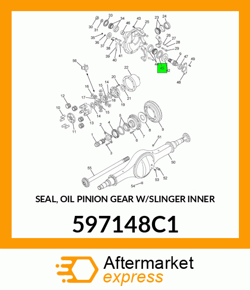 SEAL, OIL PINION GEAR W/SLINGER INNER 597148C1