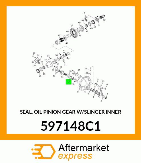 SEAL, OIL PINION GEAR W/SLINGER INNER 597148C1