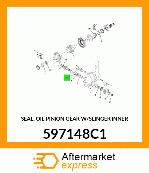 SEAL, OIL PINION GEAR W/SLINGER INNER 597148C1