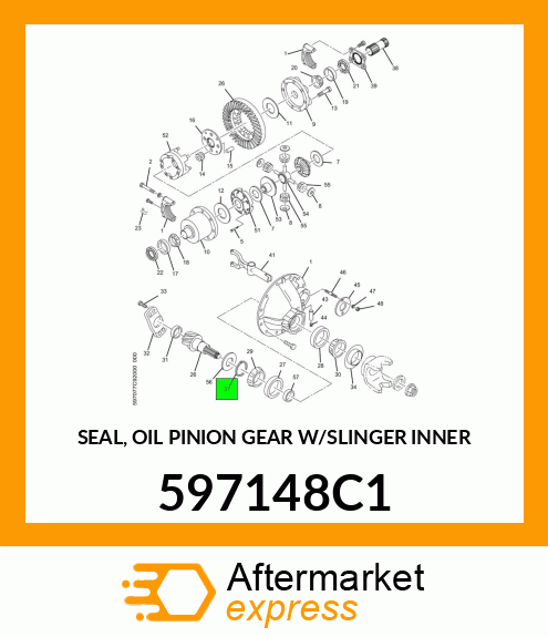 SEAL, OIL PINION GEAR W/SLINGER INNER 597148C1