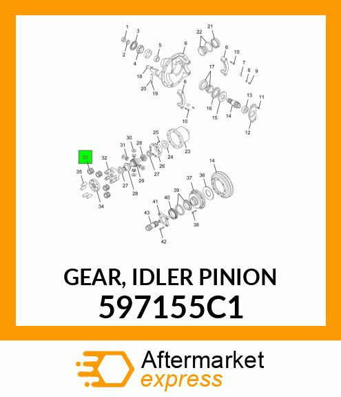 GEAR, IDLER PINION 597155C1