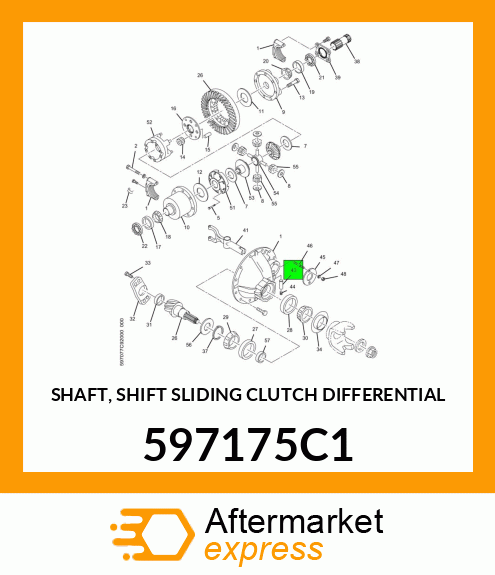 SHAFT, SHIFT SLIDING CLUTCH DIFFERENTIAL 597175C1