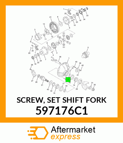 SCREW, SET SHIFT FORK 597176C1