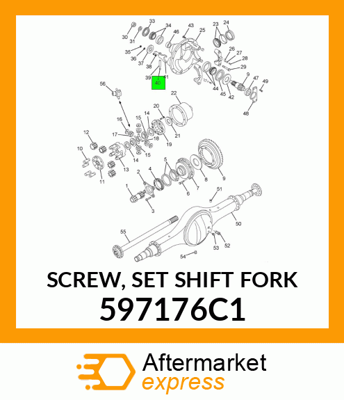 SCREW, SET SHIFT FORK 597176C1