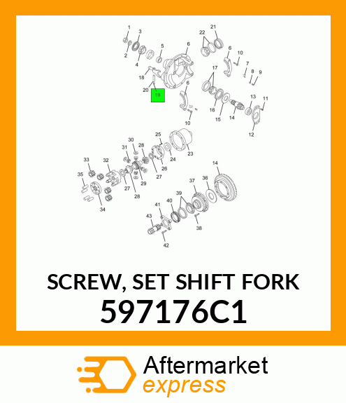 SCREW, SET SHIFT FORK 597176C1